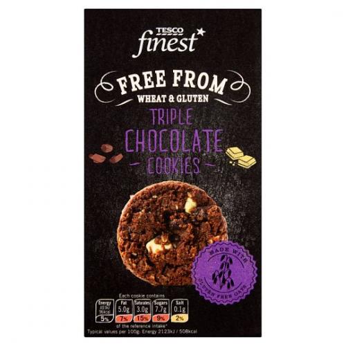 Tesco Finest Free From Triple Chocolate Cookies