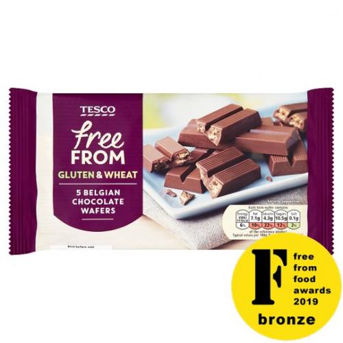 Tesco Free From Belgian Chocolate Wafers 107G