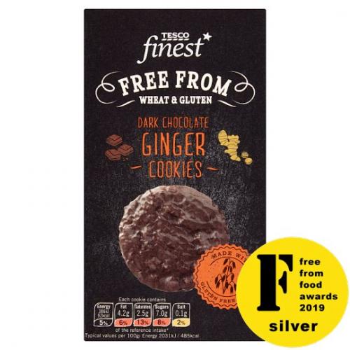 Tesco Finest Free From Dark Chocolate Ginger Cookies