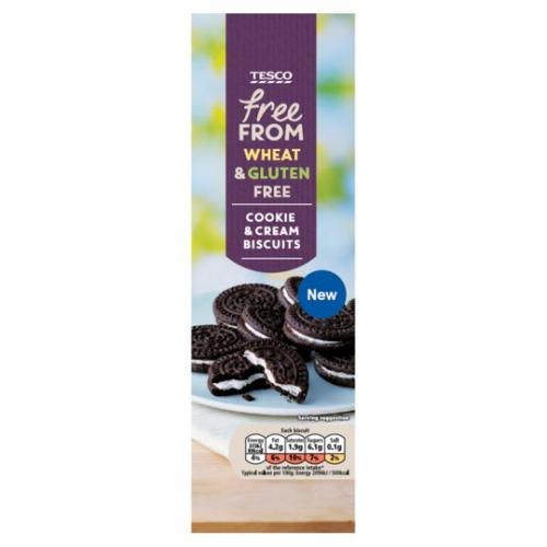 Tesco Free From Cookies and Cream Biscuits 8 x 160G