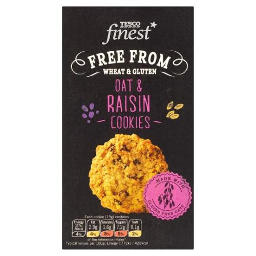 Tesco Finest Free From Oat And Raisin Cookies 150G
