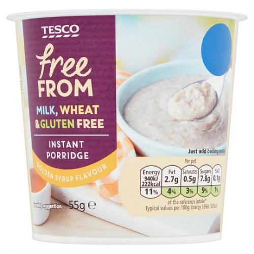 Tesco Free From Gluten Syrup Porridge Pot