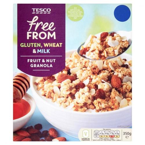 Tesco Free From Fruit And Nut Granola