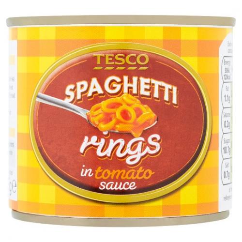 Tesco Spaghetti Rings In Tomato Sauce