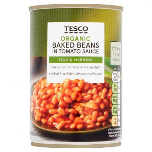 Tesco Organic Baked Beans In Tomato Sauce