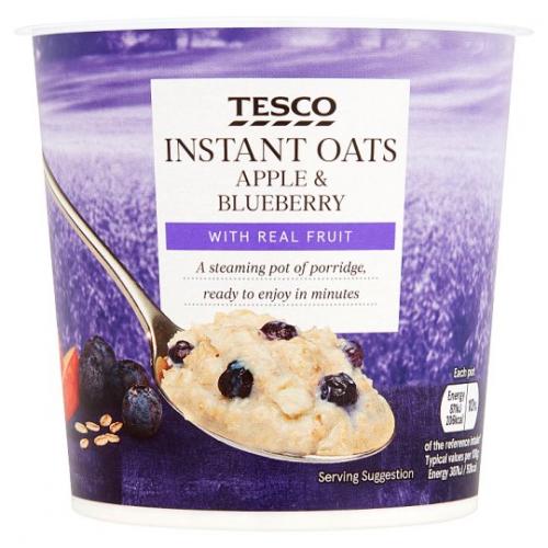 Tesco Instant Oats Blueberry Apple Porridge
