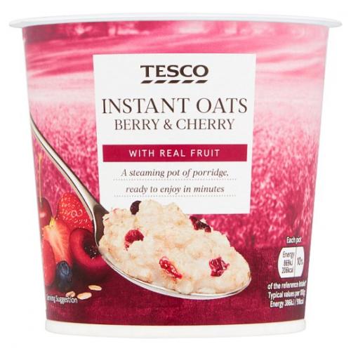 Tesco Instant Oats Berry Cherry Porridge