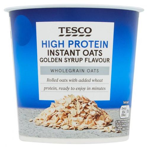 Tesco High Protein Instant Oats Golden Syrup