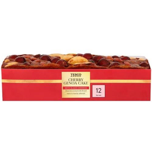 Tesco X Cherry Genoa Cake 12 x