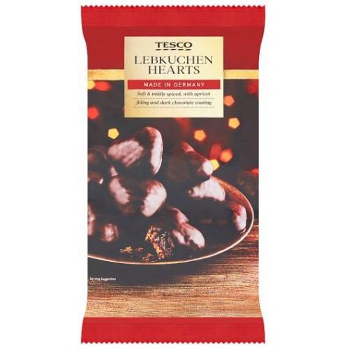 Tesco X Lebkuchen Chocolate Hearts 8 x