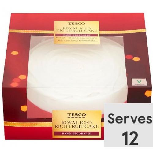 Tesco X Royal Iced Rich Fruit Cake 4 x