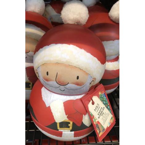 M&S Santa Wobbler Tin