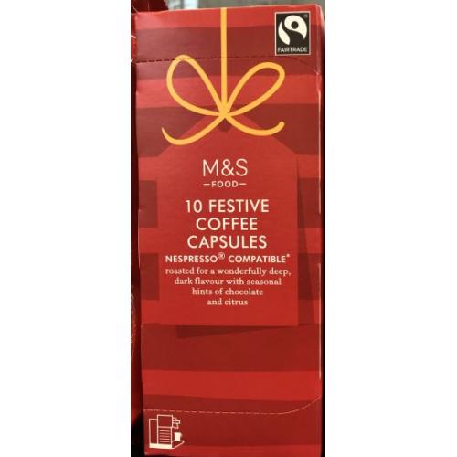 X M&S Christmas Coffee Capsules 10 x  188579