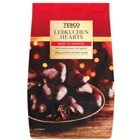 Tesco Lebkuchen Chocolate Hearts