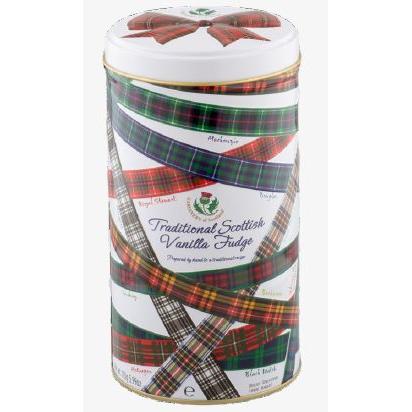 Gardiners - Scottish Range - Tartan Ribbon Vanilla Fudge Tin 12 x  GCRT170