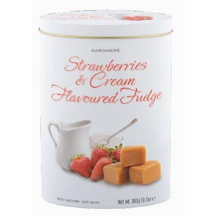 Gardiners Luxury Fudge Tin - Strawberry & Cream
