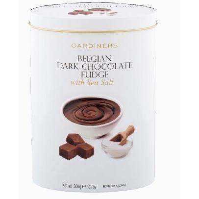 Gardiners Luxury Fudge Tin - Belgian Chocolate Sea Salt