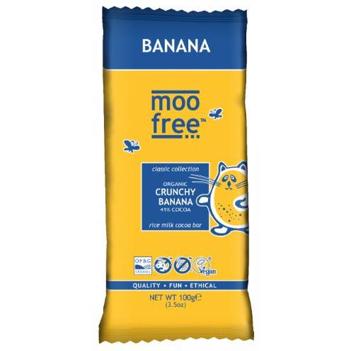 FLP Moo Free - Dairy Free Organic Banana Chocolate Bar 10 x  100015