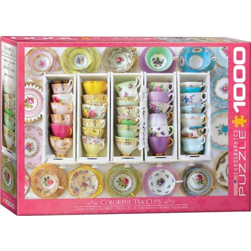 Puzzle - Colorful Tea Cups