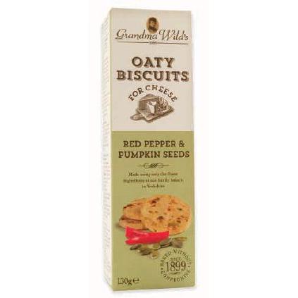 Grandma Wilds Oaty Biscuits for Cheese Red Pepper & Pumpkin Seeds