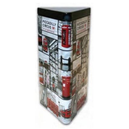 Grandma Wilds Embossed Triangular Piccadilly Tin - Chocolate Chip Shortbread