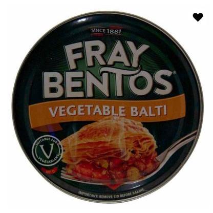 Fray Bentos Vegetable Balti Pie