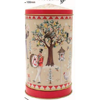 Grandma Wild's Embossed Musical 12 Days of Christmas Carousel Tin