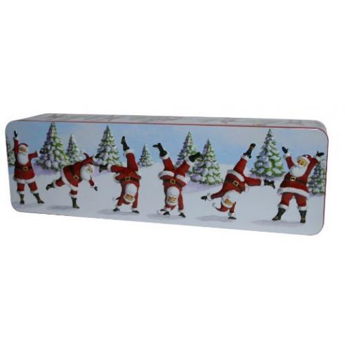 Grandma Wilds Embossed Dancing Santa Tin