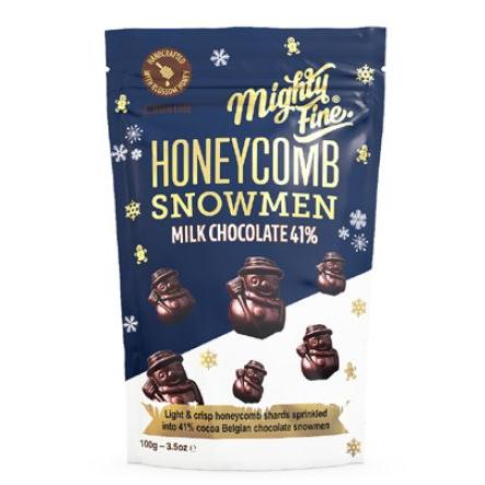 Mighty Fine Milk Chocolate Honeycomb Snowmen