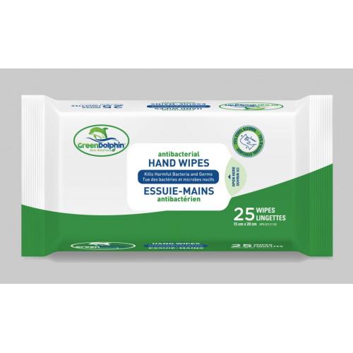 Green Dolphin Antibacterial Hand Wipes Pouch 60 x
