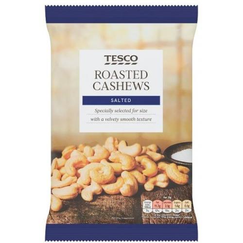 X Tesco Roasted, Salted Cashews 10 x