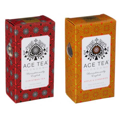 Ace Tea London Christmas Duo Pack - Christmas Spice & Apple Cinnamon 5 x  DUO10