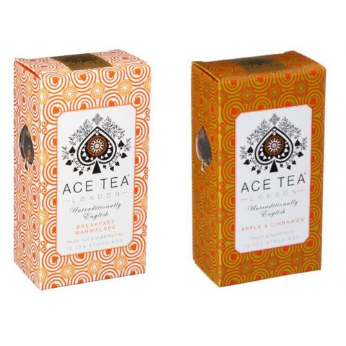 Ace Tea London Black Tea Duo Pack - Marmalade & Apple Cinnamon 5 x  DUO04