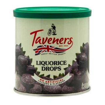Taveners Tins Liquorice Drops