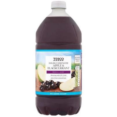Tesco Double Concentrate Apple and Blackcurrant NSA Squash