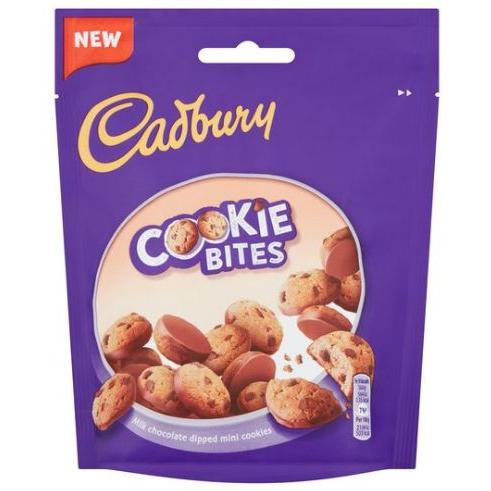 NP Cadbury Milk Chocolate Dipped Cookie Bites Pouch 8 x