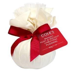 X Coles Brandy, Port and Walnut Round Christmas Pudding 6 x  142902