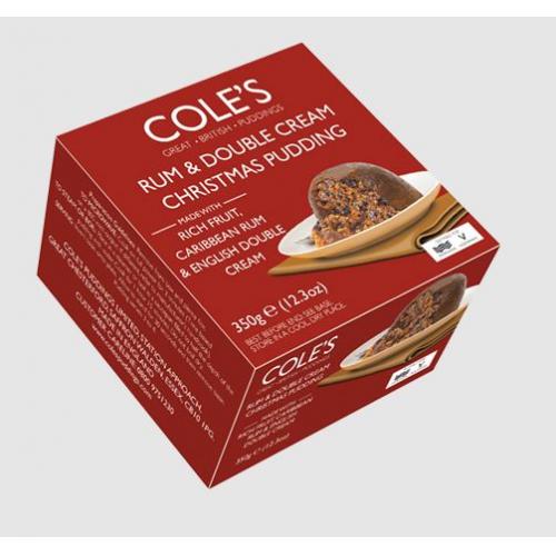 Cole's Rum and Double Cream Christmas Pudding