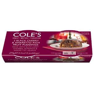 Coles Cherry and Amaretto Pudding Twin Pack