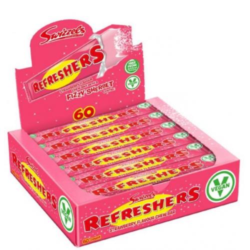 Swizzels Matlow Strawberry Refreshers 60 x 18g