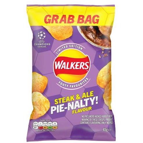 Crisps Walkers Steak & Ale Pie Nalty Footy Favourite