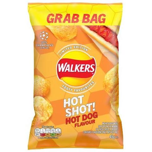 Crisps Walkers Hot Shot Hot Dog Footy Favourite