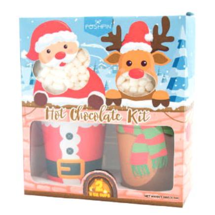 X - Santa & Reindeer Cup Set Hot Chocolate & Marshmallows 6 x 180g