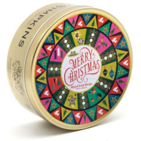 Simpkins Mixed Fruit Christmas Design Tin
