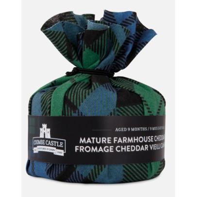 Coombe Castle - Tartan Cloth Cheddar Truckle