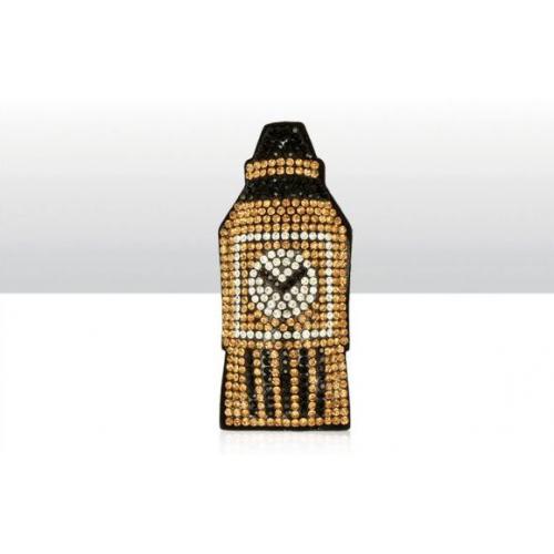 T - British Themed Diamante Magnet Big Ben 12pc