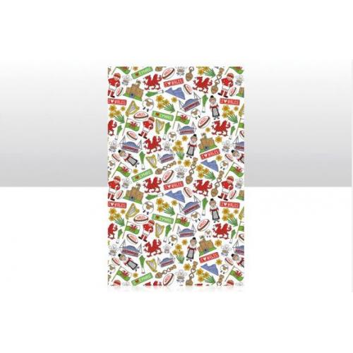 Tea Towel - Wonderful Wales 12pc