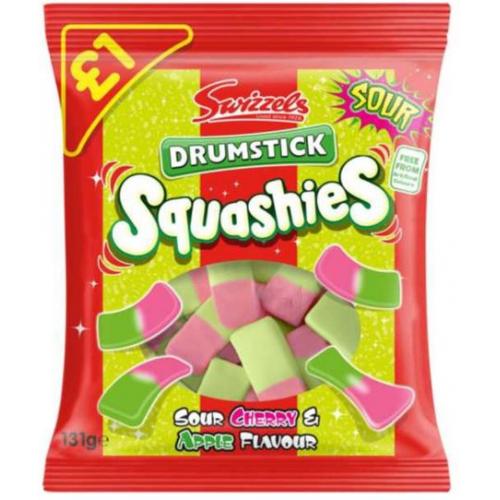 Swizzels Matlow Cherry & Apple Sour Drumstick Squashies