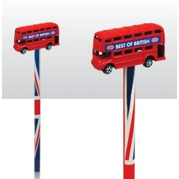 Pencil with metal topper - London Bus 36pc