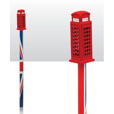 Pencil with metal topper - Telephone Box 36pc